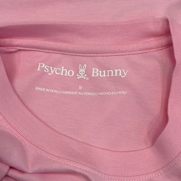Psycho Bunny T-Shirt Size 9 3XL Pink Peru Logo Graphic Logo Pima Short Sleeve - Picture 15 of 16